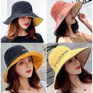 Nón vành rộng đội 2 mặt - Giao màu ngẫu nhiên