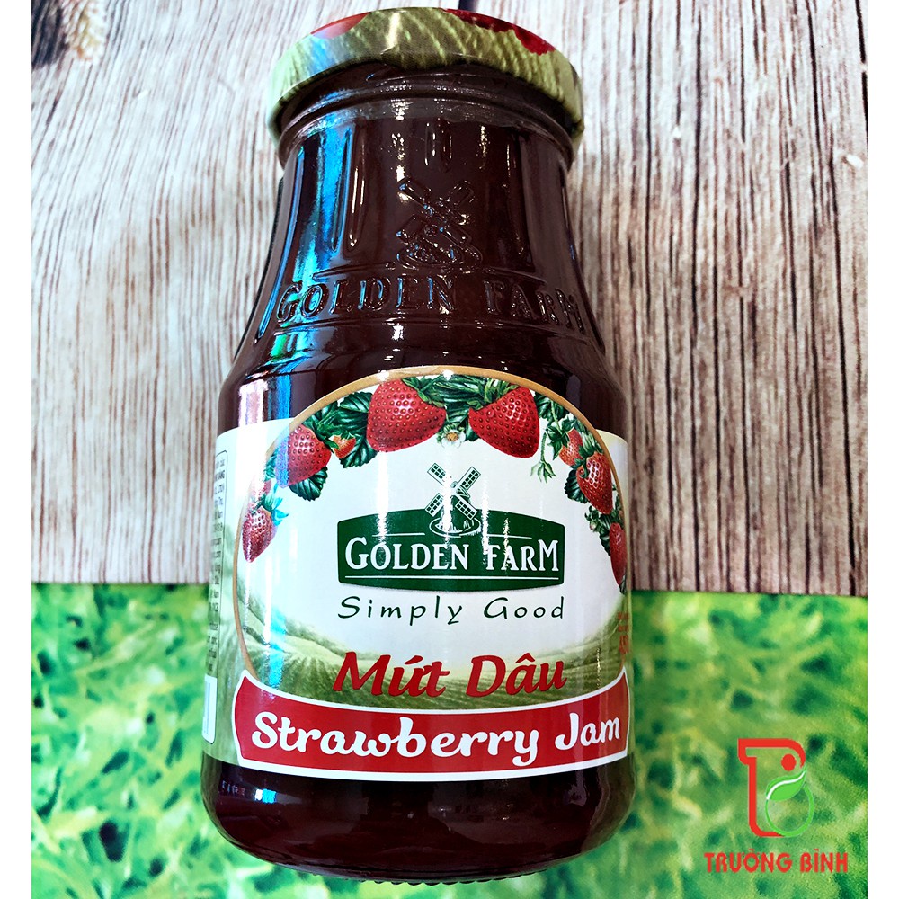 Mứt cam / Mứt dâu Preserves Golden Farm hũ thủy tinh 450g