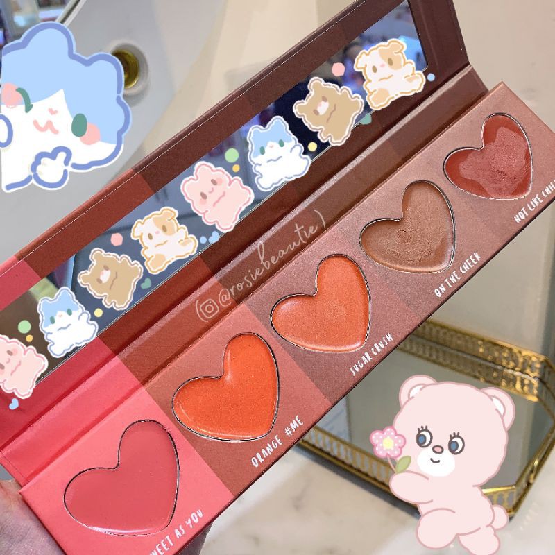 Phấn má kem Guicami trái tim