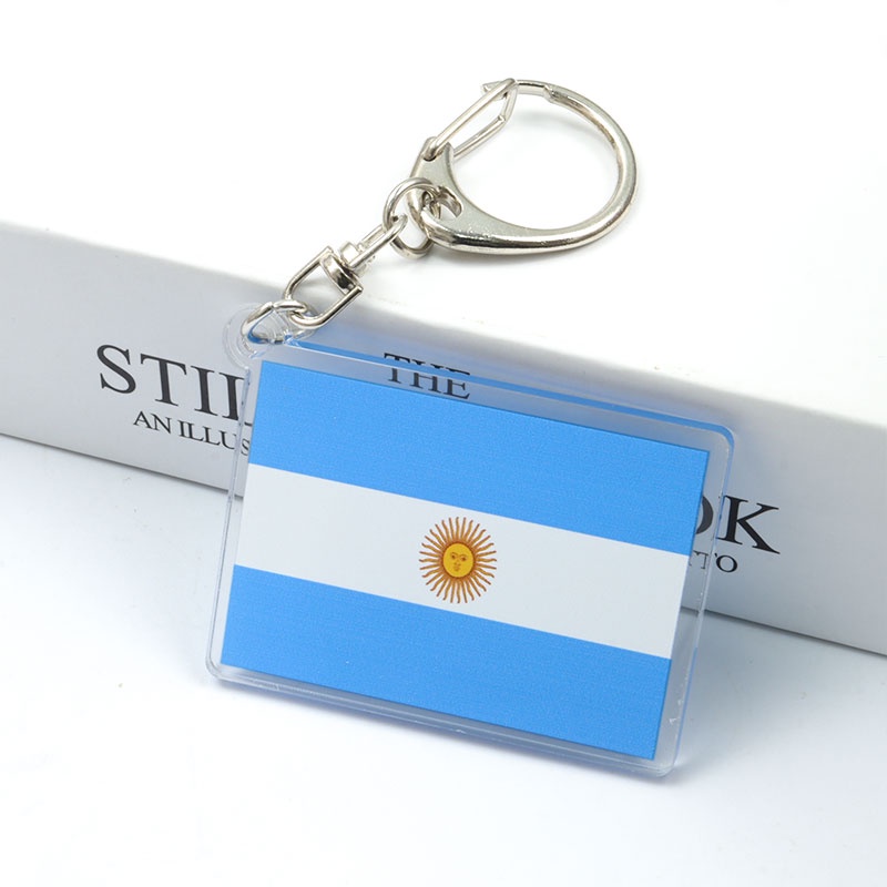 Móc Khóa Hình Lá Cờ Các Nước Anh/ Brazil/ Ý/ Tây Ban Nha Thời Trang