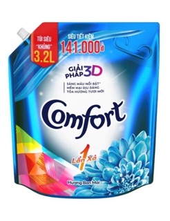 Nước xả vải Comfort 1 lần xả Hương Ban Mai túi 3.2L