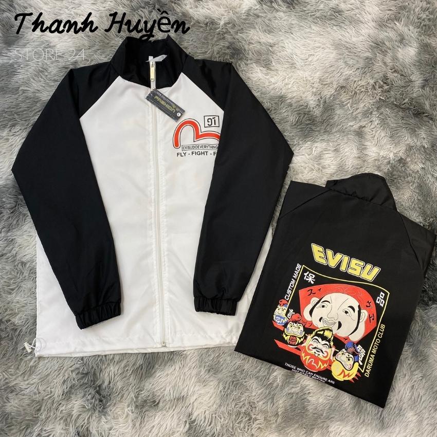 Áo khoác dù nam nữ Evisu cao cấp hàn quốc form rộng 2 lớp _ AKD 59