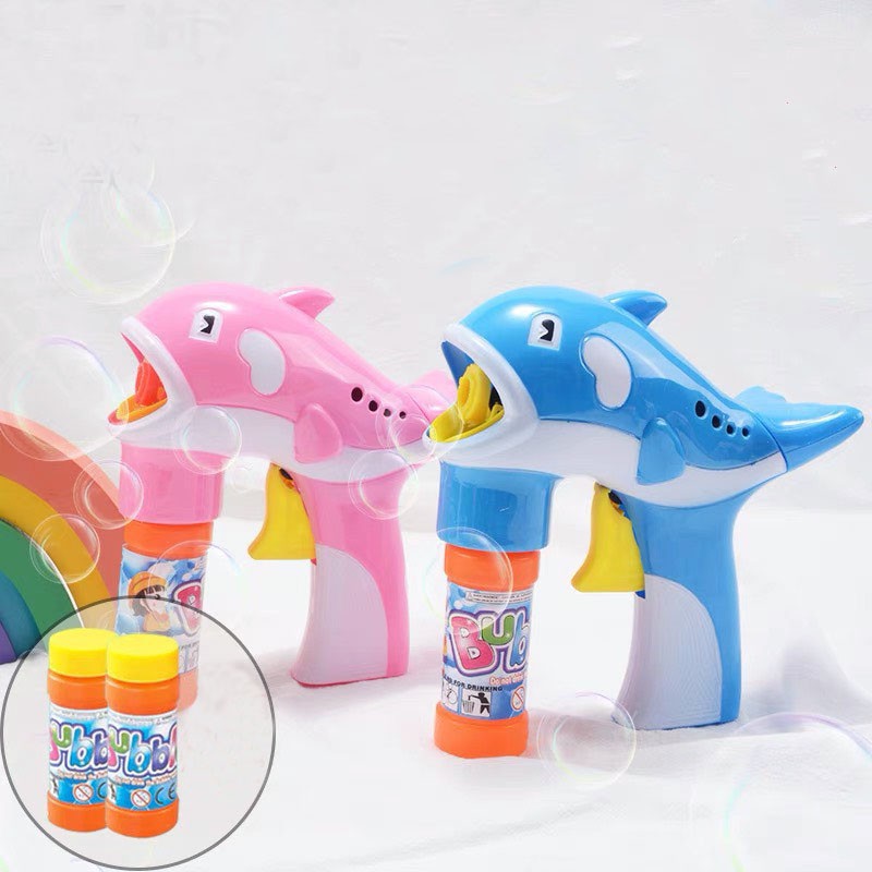 Sale !!! Đồ Chơi Súng Bắn Bong Bóng Hình Cá Heo Cho Bé