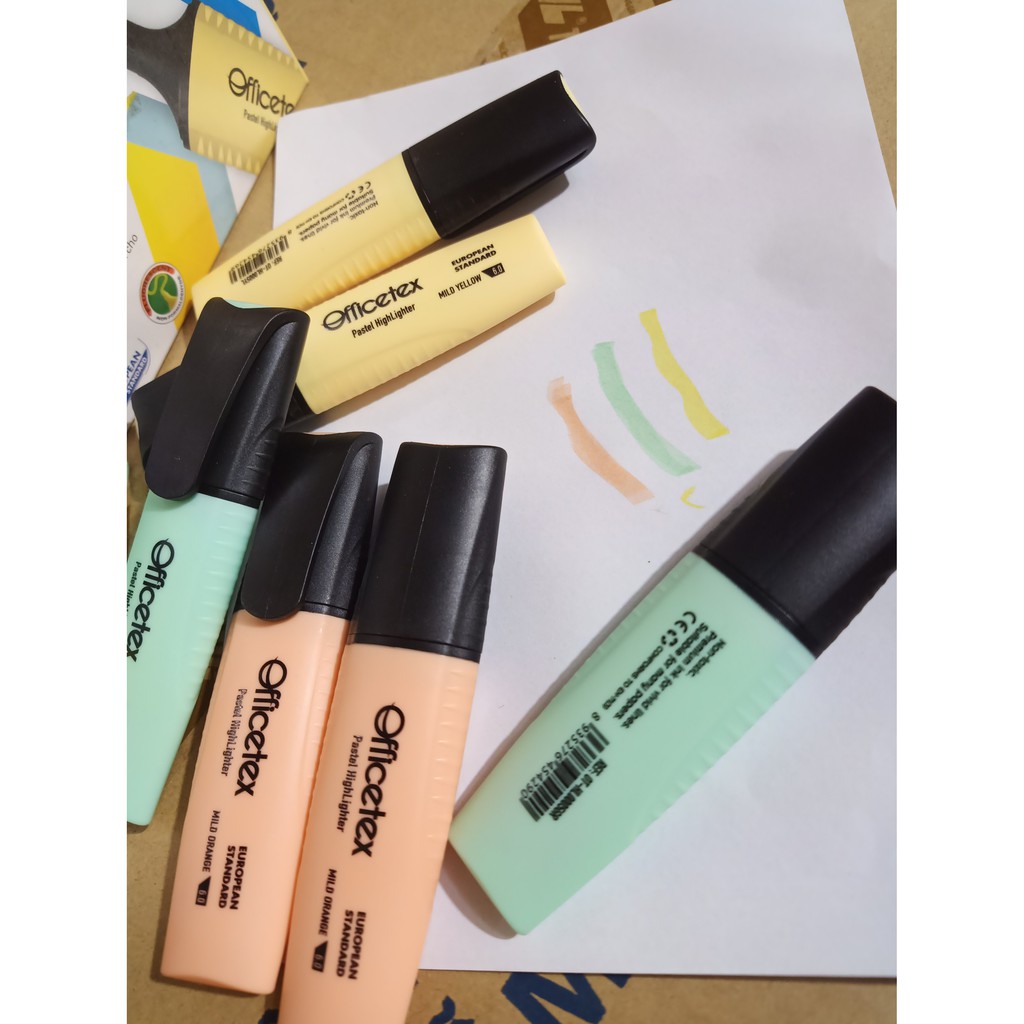 Bút highlight pastel nhiều màu nét to HL005