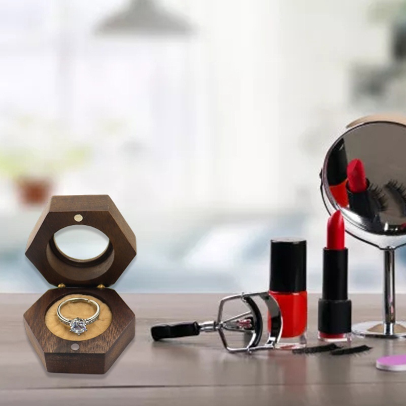 Hộp Đựng Nhẫn Lót Nhung Trong Suốt Phong Cách Vintage