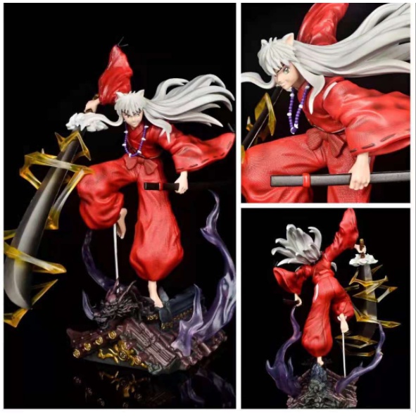 Mô hình Inuyasha chất lượng cao hiệu ứng chiến đấu 36cm