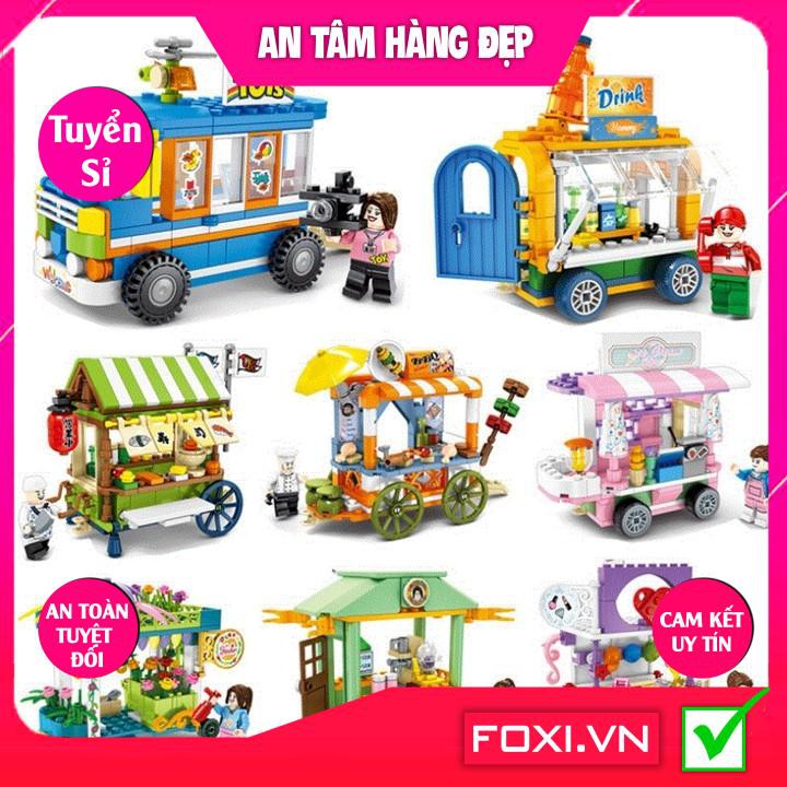 Đồ Chơi Lắp Ráp Cửa Hàng Lưu Động-Trò chơi giải trí bé yêu-phát triển tư duy thông minh IQ