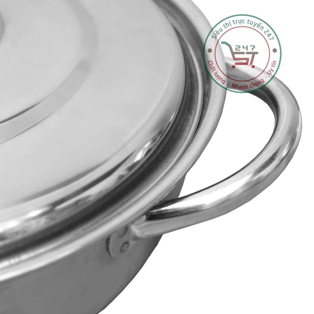 Nồi ăn lẩu inox mini 22 24 26 cm dùng trên nhiều loại bếp tiện lợi