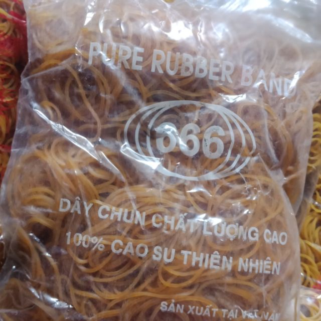 Túi 5 lạng dây chun vòng nịt loại to màu vàng