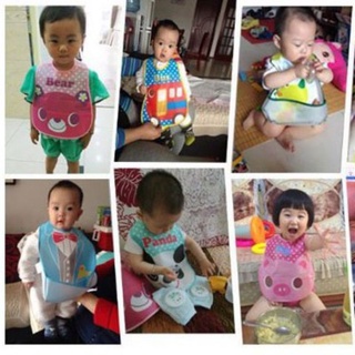 Yếm ăn dặm chống thấm có máng
