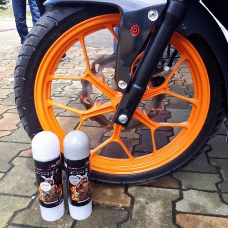 Sơn Samurai màu cam repsol UCH237 + TCH237 chính hãng, sơn xịt phủ dàn áo xe máy chịu nhiệt, chống nứt nẻ, kháng xăng