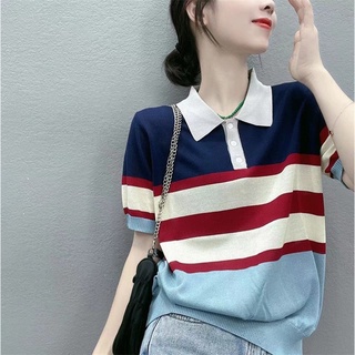 355. ÁO LEN POLO KẺ (hàng có sẵn)