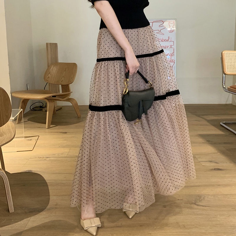 Đặc Biệt Đầm Dáng Chữ a Cao Cấp Họa Tiết Chấm Bi Phong Cách Hàn Quốc Thời Trang Mùa Thu Dành Cho Bạn Nữ Puf
