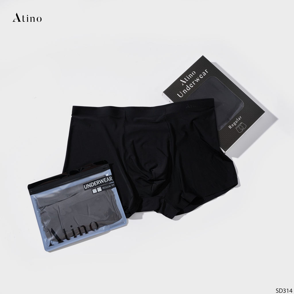 Quần sịp BOXER ATINO thoáng khí kháng khuẩn vải lụa băng cao cấp lót Cotton 95% hút ẩm khử mùi SP311