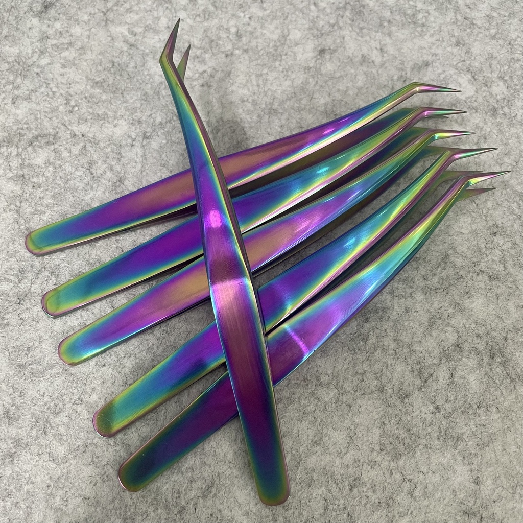 Nhíp nối mi classic +tách heo 7 màu_dụng cụ nối mi - thúy hà