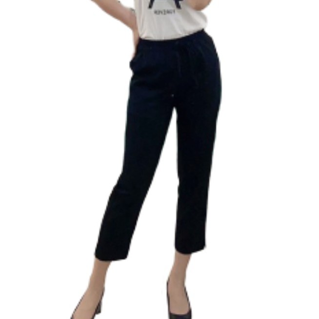 Quần baggy đũi xước Vicci vải cao cấp màu đen
