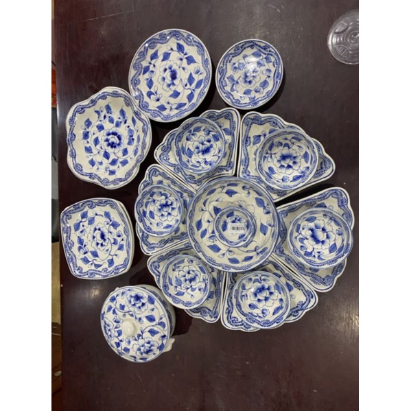 Bộ hoa mặt trời sứ Bát Tràng