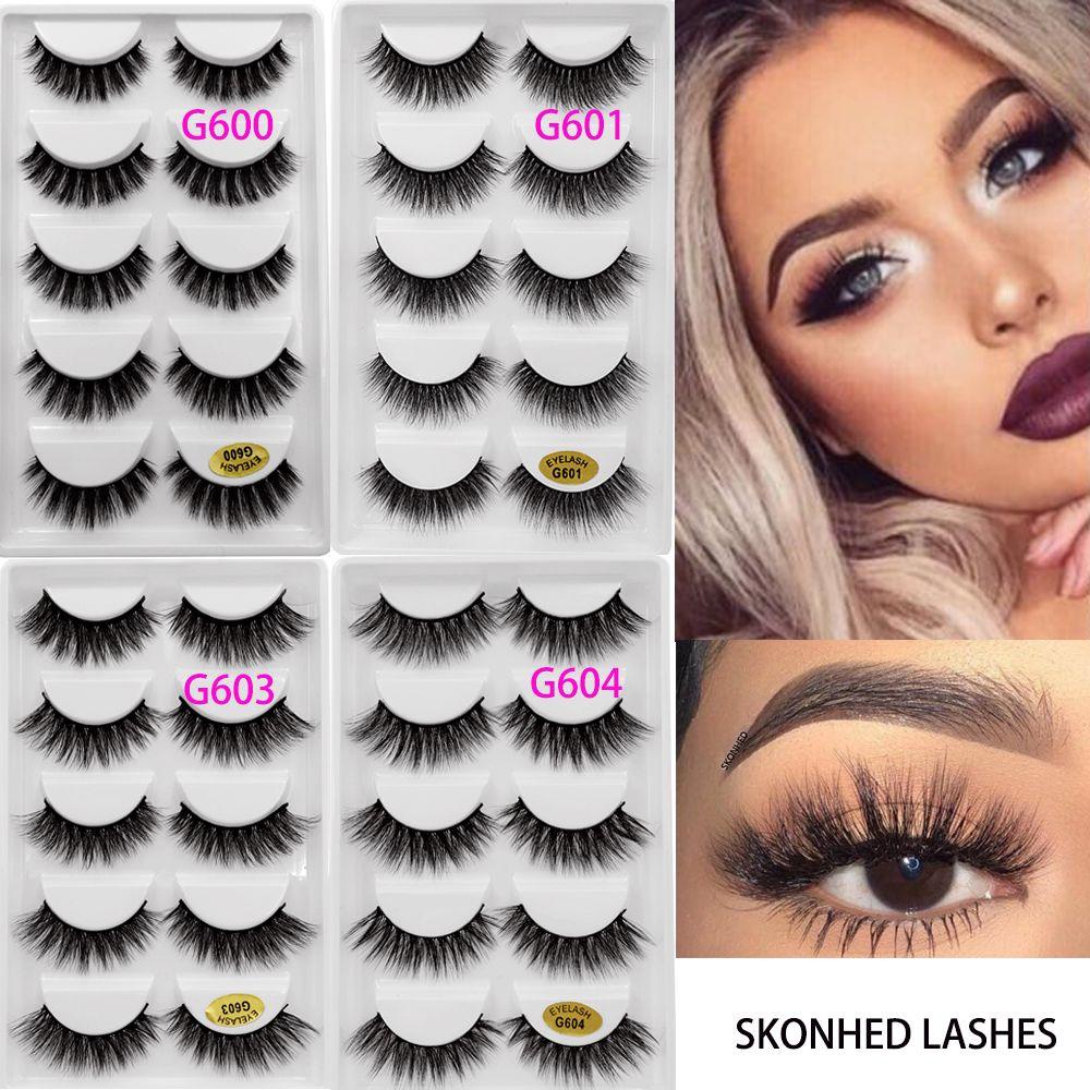 Set 5 Cặp Lông Mi Giả 3D Tự Nhiên Có Thể Tái Sử Dụng
