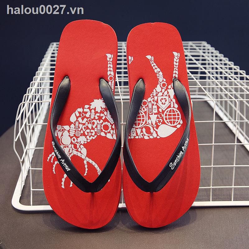 ✿Ready stock✿  Wood grain slippers men s summer flip flops trend Korean personality outdoor non-slip 2021 new flip-flop sandals and