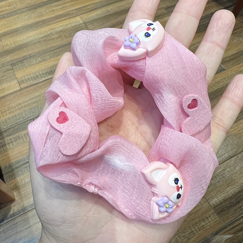 Dây Cột Tóc Nabel Màu Hồng Ngọt Ngào Dễ Thương Phong Cách Hàn Quốc Cho Bé Gái