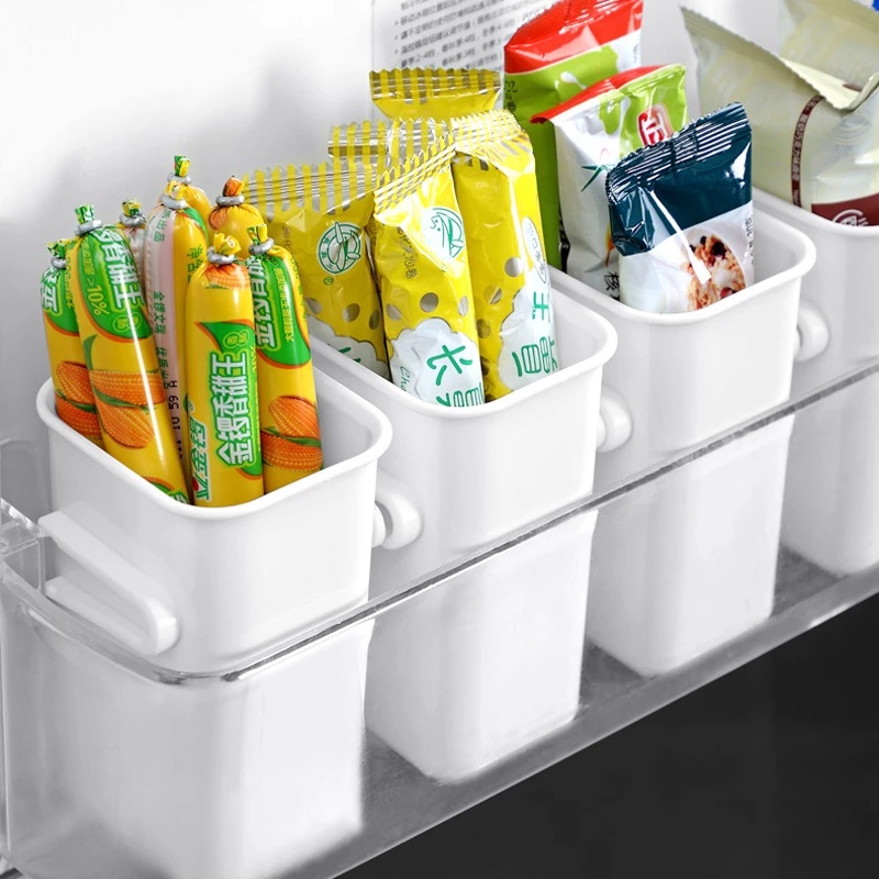 Hộp Đựng Đồ Dùng / Muỗng / Đồ Ăn Để Tủ Lạnh Tiện Dụng Cho Nhà Bếp Giá Đỡ