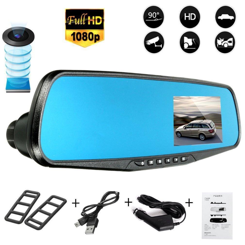 1080P HD Rearview Mirror Dash Cam Camera Video Recorder Night Vision Car DVR