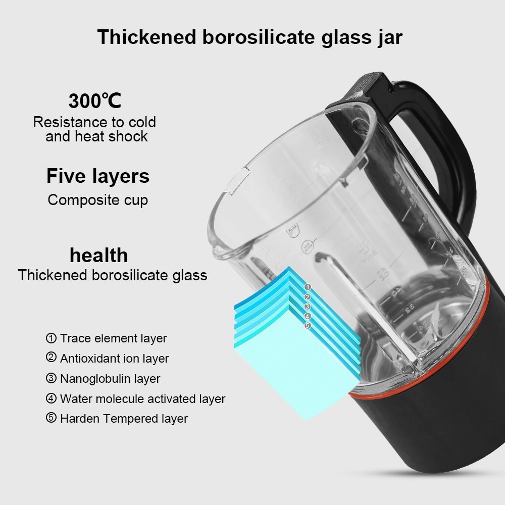 Máy xay sinh tố lọ thủy tinh 1,75L BioloMix H5300 xay và làm nóng với 8 chức năng cài đặt sẵn