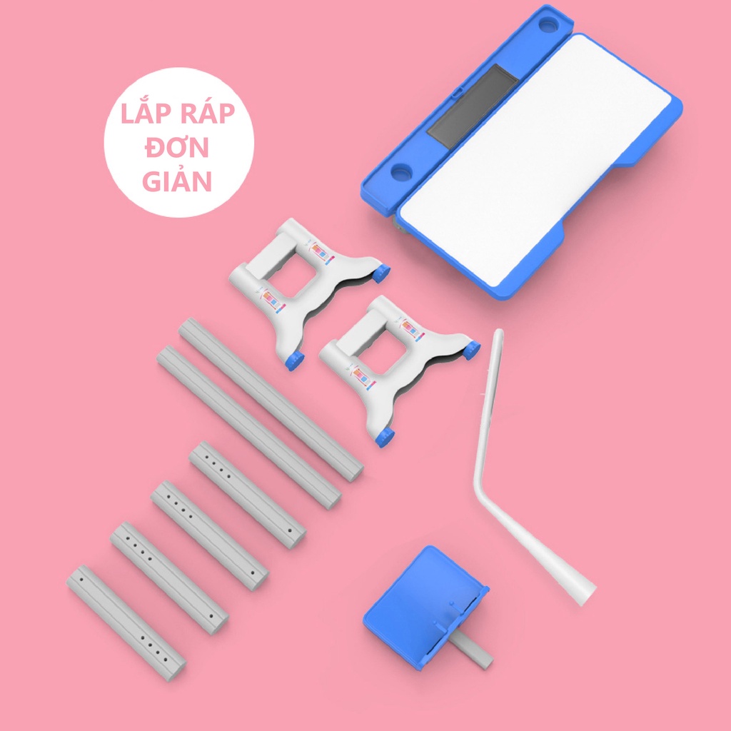 [Tặng đèn led] Bộ bàn ghế chống gù chống cận bàn học thông minh cho học sinh điều chỉnh độ cao 50x70cm B02
