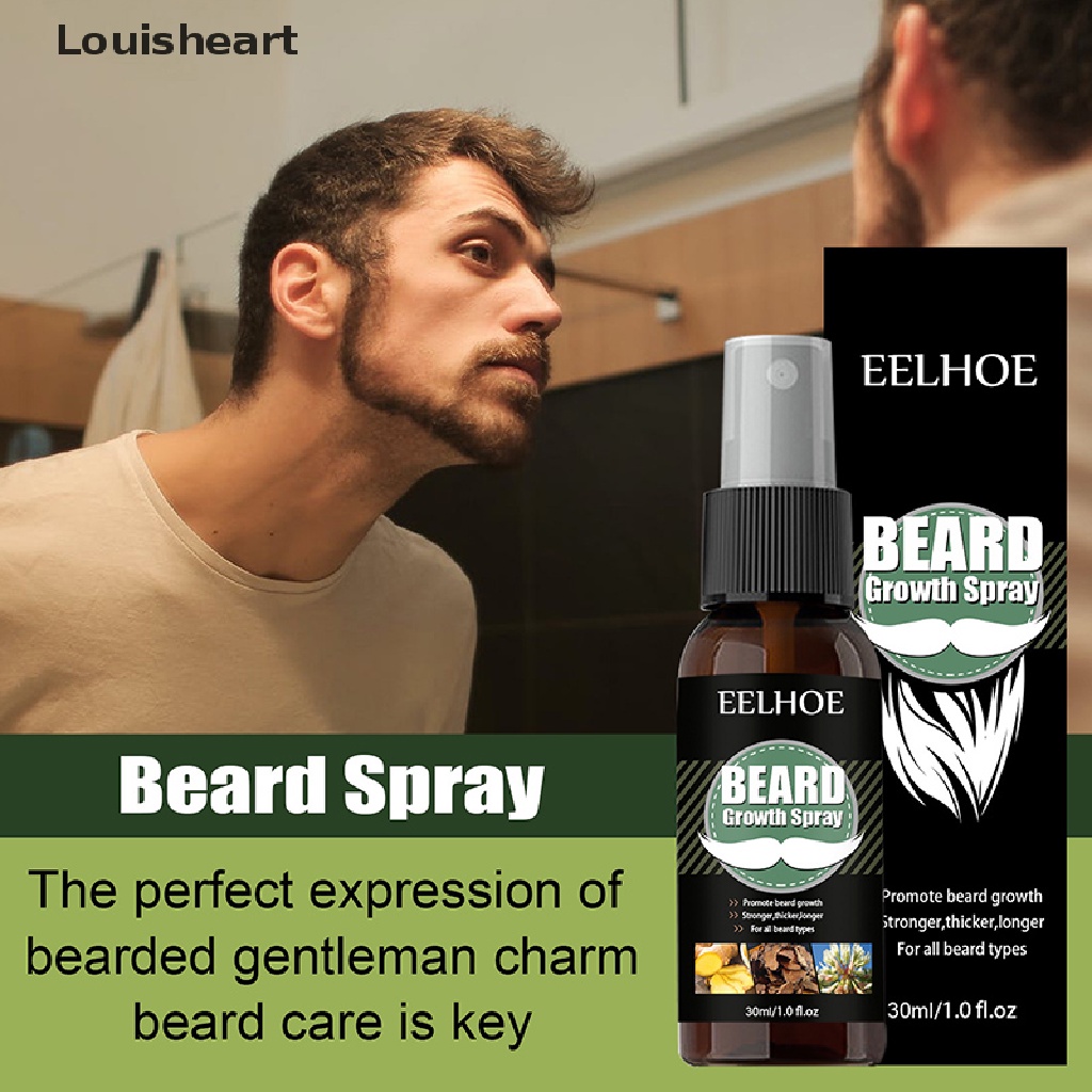 [Louisheart] Natural Accelerate Facial Hair Grow Beard Essential Oil Hair & Beard Growth Oil New Stock