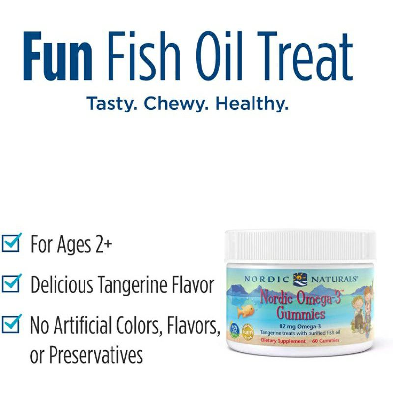 [Date 4-6/2023] Kẹo Bổ Sung Omega-3 cho bé từ 2 tuổi của Nordic Naturals
