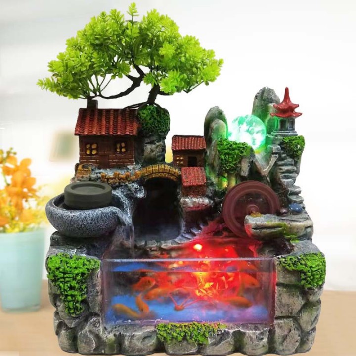 Thác nước phong thủy tài lộc mini để bàn full phụ kiện | BigBuy360 - bigbuy360.vn