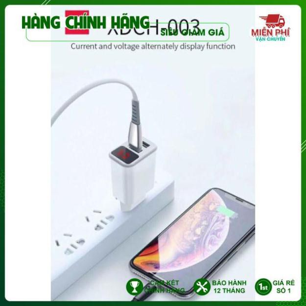 [Top tìm Kiếm] Cốc Sạc Nhanh | Cốc Sạc 2 Cổng Có Led XDCH 003 | Sạc Đẹp, Dùng Bền | 37002