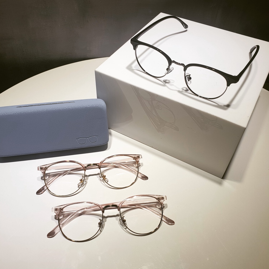 Gọng kính cận nam nữ thời trang mắt tròn viền mắt kim loại, kính cận cao cấp Qiwa Eyewear - 6214 | BigBuy360 - bigbuy360.vn