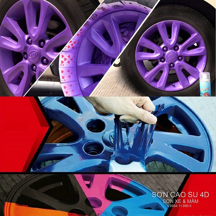 SƠN CAO SU 4D - SƠN XE & MÂM