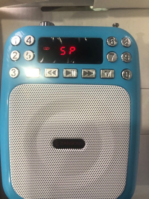 Mic + Loa trợ giảng mini chuyên nghiệp zangsong s30 cho Giáo viên, Giảng viên - Màu xanh Blue