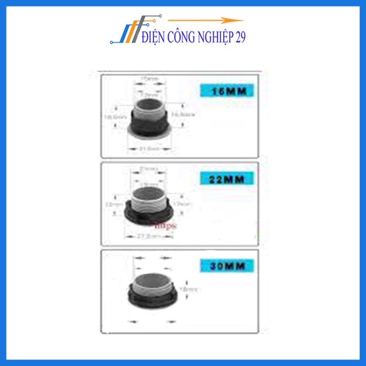 Nút bịt tủ điện có ren phi 22