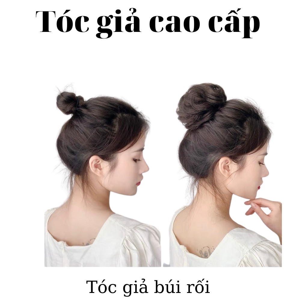 Tóc giả búi xoăn dành cho nữ đẹp, tiện lợi sử dụng đi chơi đi tiệc.