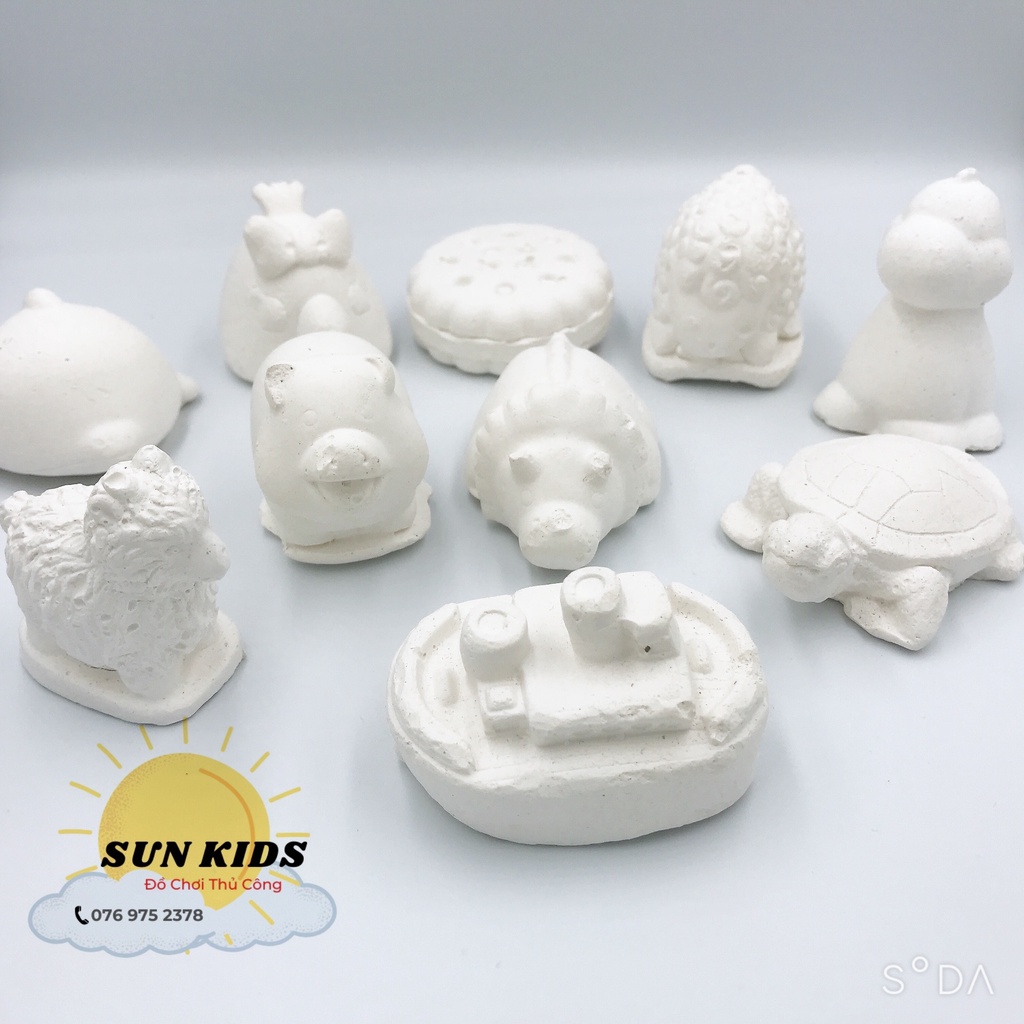 Tượng Tô Màu Thạch Cao Cho Bé  Nhiều Mẫu Ko Kèm Màu