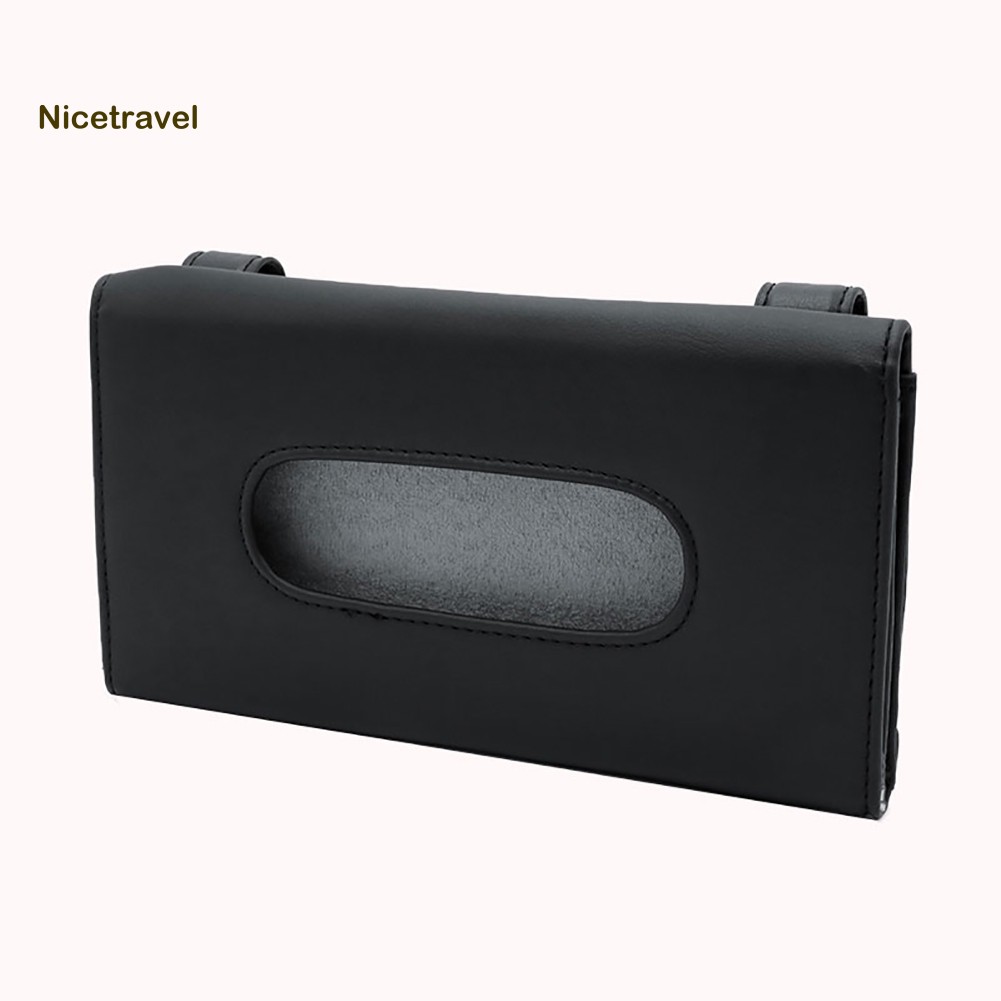 [Hàng Có Sẵn] Hàng Có Sẵn]Hộp Giả Da Đựng Khăn Giấy Gắn Tấm Che Nắng Xe Hơi 23x13cm Giá Đỡ