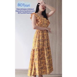 ĐẦM LỤA HOA CÁNH TIÊN (HÌNH SHOP TỰ CHỤP+ freesize 45kg đến 65kg)