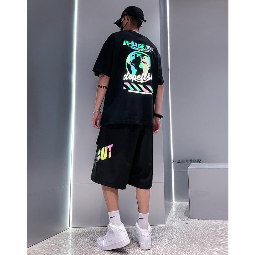 Áo Phông Tay Lỡ Unisex Phản Quang TD, Chất Thun Thoáng Mát, Hàng Chuẩn, Trẻ Trung Năng Động | BigBuy360 - bigbuy360.vn