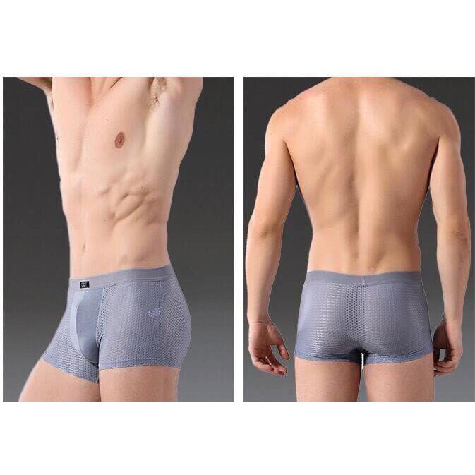Bộ 4 Quần Lót Boxer Thông Hơi Có Túi Xách Cao Cấp