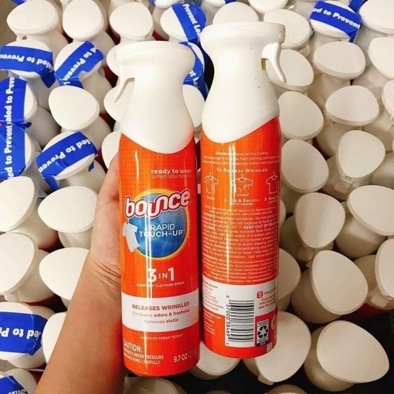 Xịt thẳng & thơm quần áo Bounce