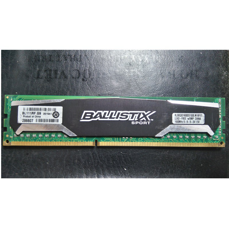 Ram tản nhiệt 8Gb ddr3 bus 1600 - 12800U, ram bộ hiệu Crucial BALLISTIX, bảo hành 36 tháng