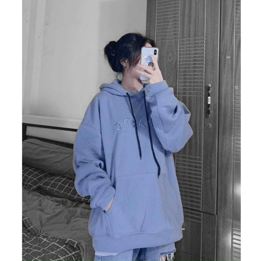 ÁO KHOÁC HOODIE NỮ THÊU HỌA TIẾT CHỮ CHẤT LIỆU CAO CẤP ĐẸP Y HÌNH