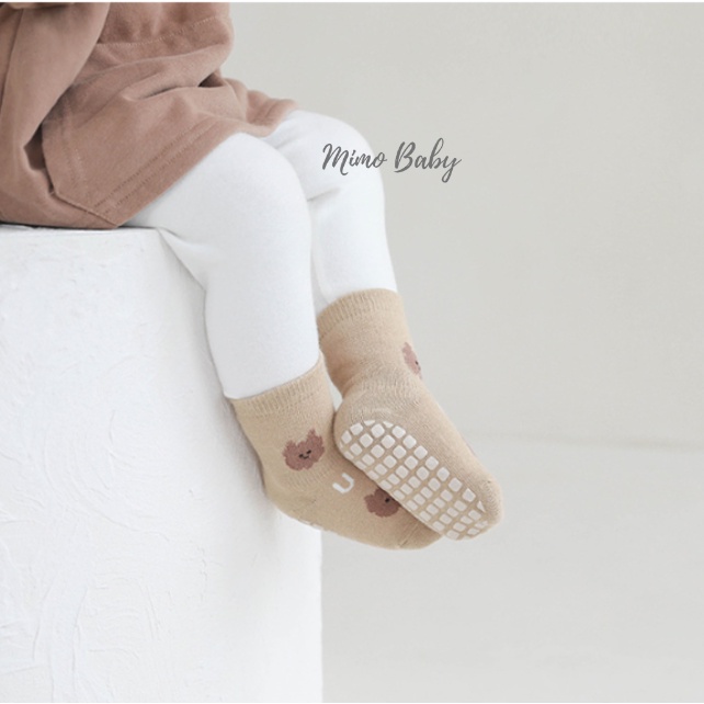 Tất vớ cao cổ chống trơn trượt in hình gấu Nemo baby dễ thương cho bé T35 Mimo Baby