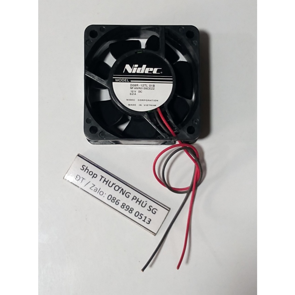 Quạt tản nhiệt Fan: 6Cm X 6Cm X 2.5Cm - Điện áp DC 12V