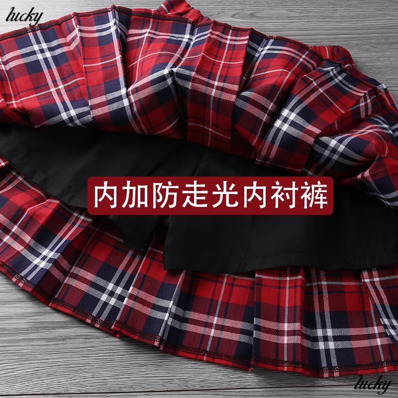 Chân Váy Đồng Phục Học Sinh Kẻ Sọc Caro Màu Đỏ Phong Cách Preppy Mới 2022 Dễ Phối Đồ Cho Bé Gái
