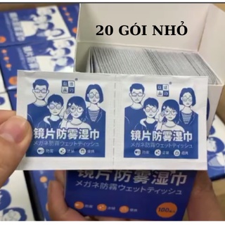 Combo 20 gói KHĂN LAU KÍNH NANO- CHỐNG HƠI NƯỚC HIỆU QUẢ- CÔNG NGHỆ NHẬT BẢN