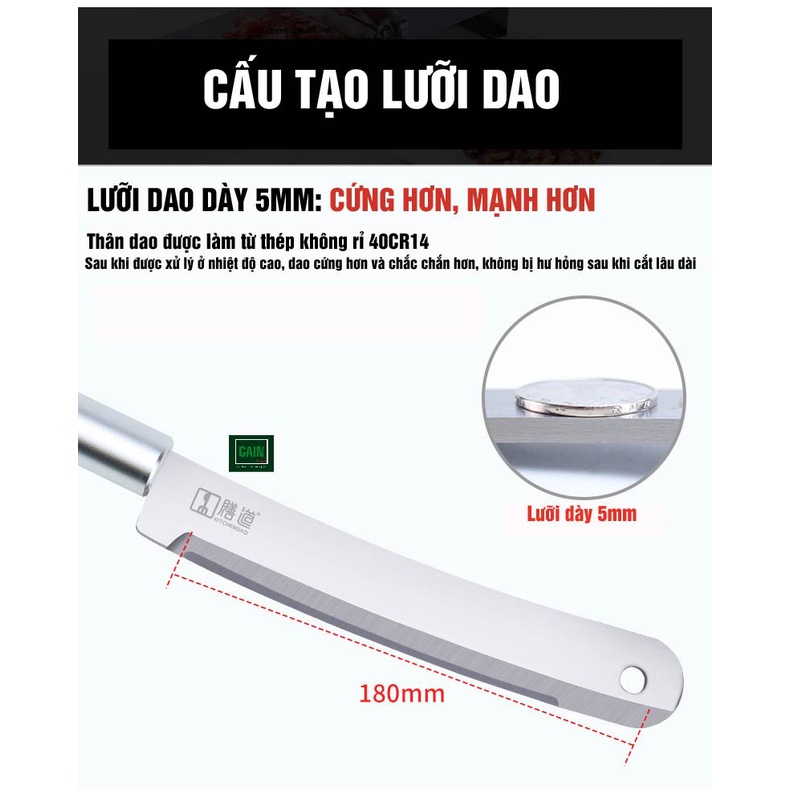 Máy Thái thịt, Máy Thái Thịt Đông Lạnh, Dao Chặt Gà, Dao Thái Đa Năng, KD0142, Inox 430, Đổi Lỗi 3 Năm